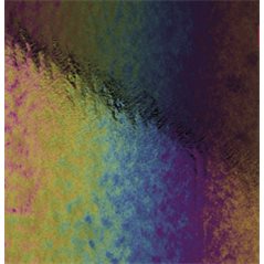 Bullseye Black - Opaleszent - Rainbow Irid - 3mm - Non-Fusible Glas Tafeln  