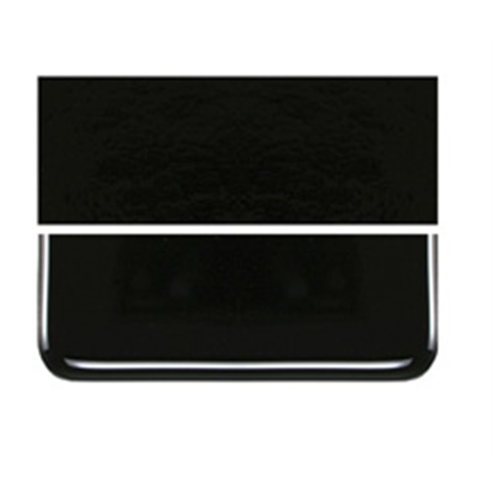 Bullseye Black - Opaleszent - 2mm - Thin Rolled - Fusing Glas Tafeln