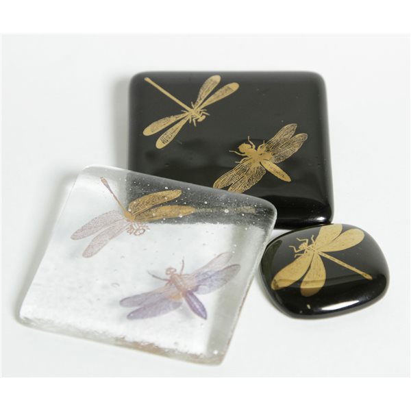 Decal - Small Dragonflies - Copper - 14x10 cm