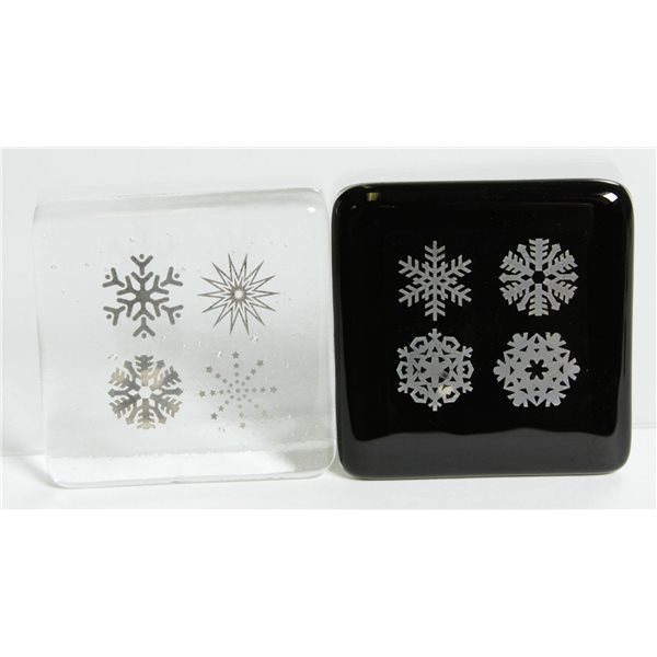 Decal - Small Snowflakes - Platinum - 14x10 cm