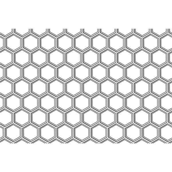 Decal - Honeycomb Pattern - Gold, 28x10 cm