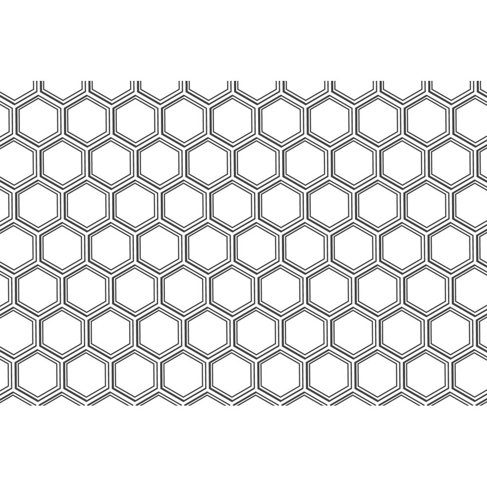 Decal - Honeycomb Pattern - Gold, 28x10 cm