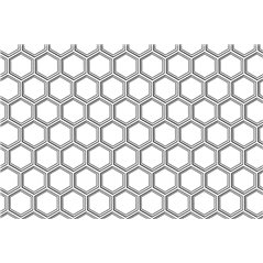 Decal - Honeycomb Pattern - Gold, 28x10 cm