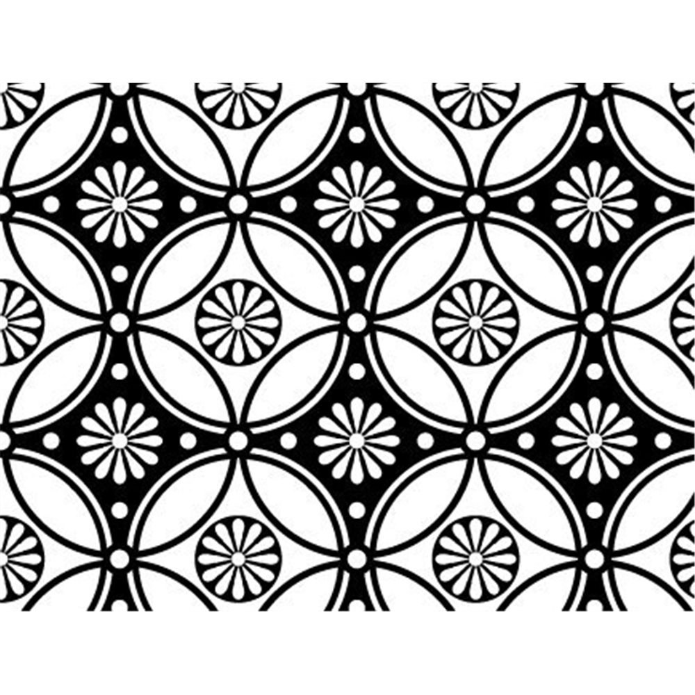 Decal - Repeating Flower Pattern - Gold - 14x10 cm