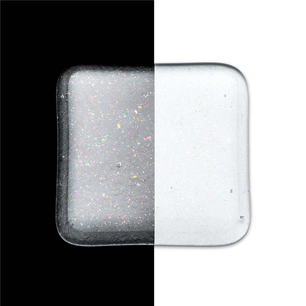 Bullseye Frit - Clear Irid Rainbow - Fine - 450g - Transparent