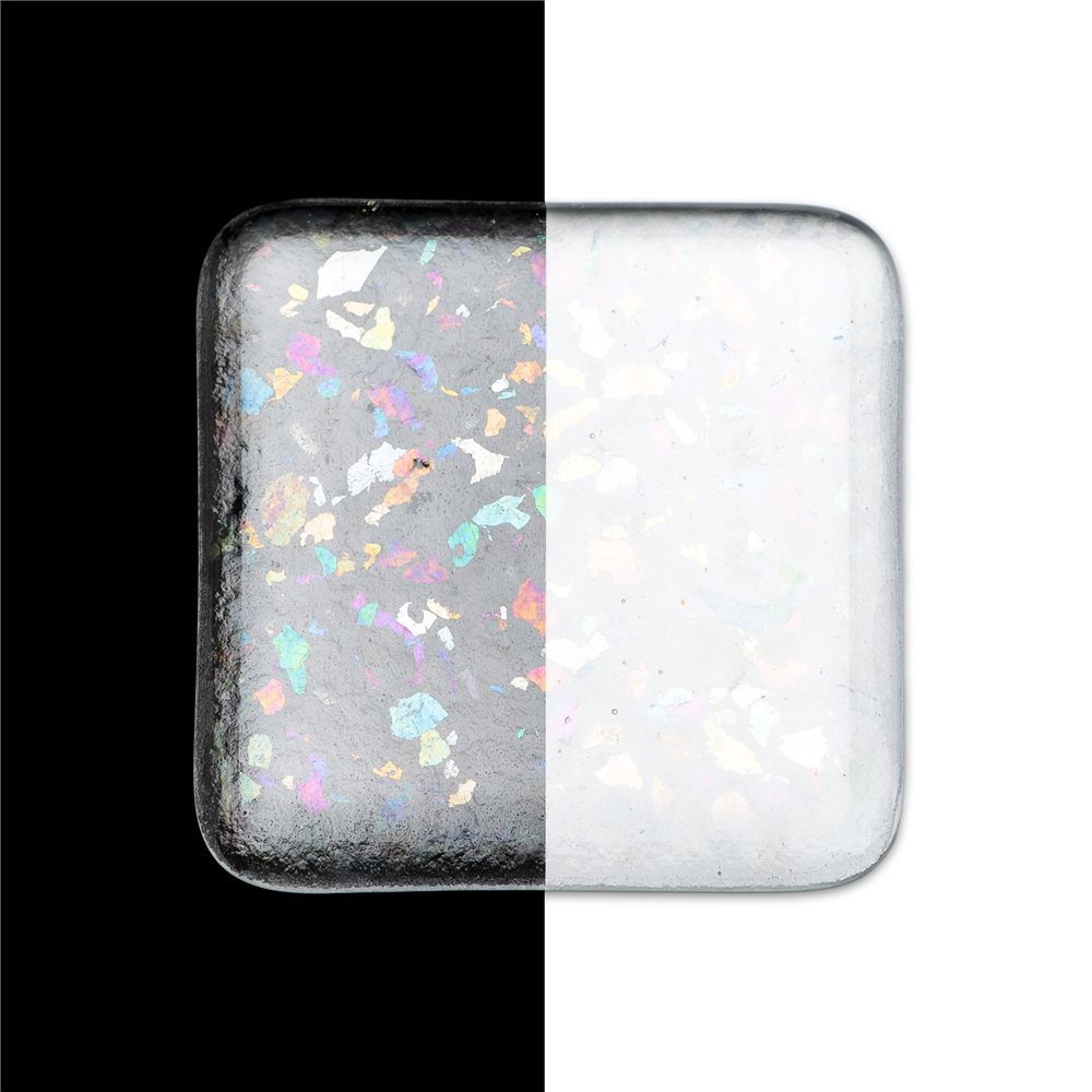 Bullseye Frit - Clear Irid Rainbow - Coarse - 450g - Transparent