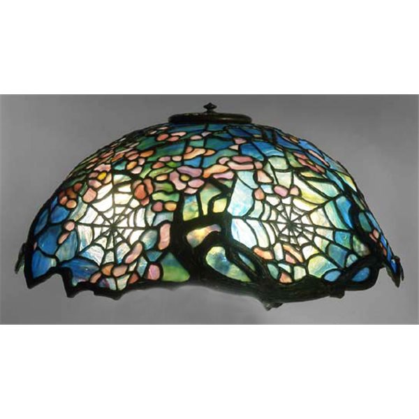 17inch Cobweb And Apple Blossom, Spectrum Stained Glass Lamp Shade Mold