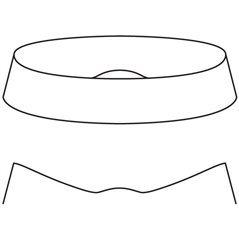 Round Slumper - 37.7x6.5cm - Basis: 12.5cm - Fusing Form