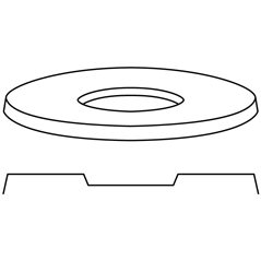 Round Platter - 37.7x1.8cm - Base: 20.8x1.1cm - Fusing Mould