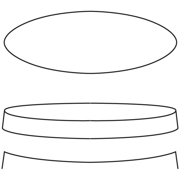 Oval Shallow - 45.9x17x3.2cm - Fusing Mould