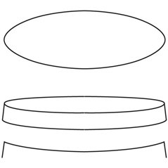 Oval Shallow - 45.9x17x3.2cm - Moule pour Fusing