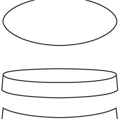 Oval Dish - 37.7x16.1x4.3cm - Base: 11.4x3.9cm - Moule pour Fusing