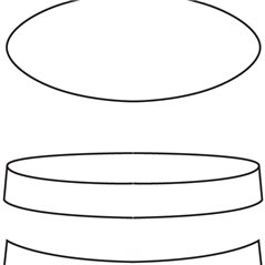 Oval Dish - 37.7x16.1x4.3cm - Base: 11.4x3.9cm - Fusing Mould