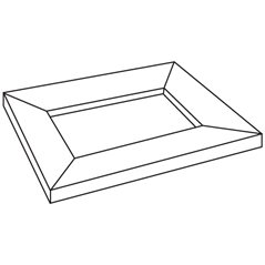 Drop Out Rectangular - 30.7x25.5x1.9cm - Öffnung: 19.7x14cm - Fusing Form