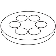 Seder Plate - 31.2x3.5cm - Öffnung: 6 x 6.6x1.3cm - Fusing Form