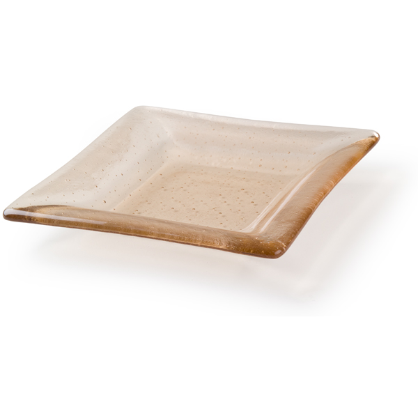 Square Plate Simple Curve - 13.4x13.2x2.5cm - Base: 6.3x6.3cm - Fusing Mould