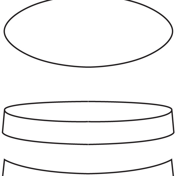 Oval Dish - 28x11.3x3cm - Öffnung: 9x3cm - Fusing Form