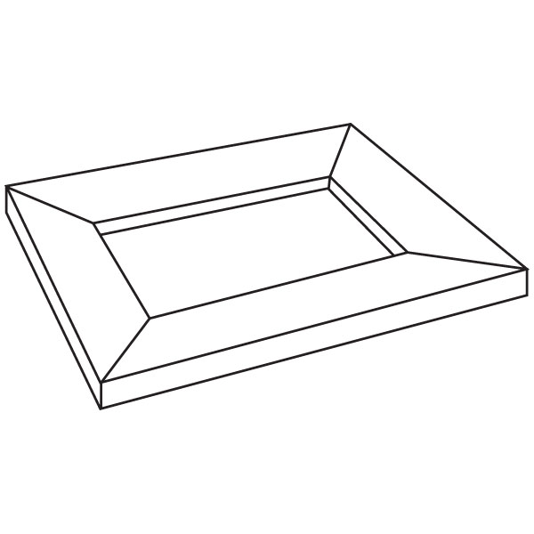 Drop Out Rectangular - 41.1x23.6x2.2cm - Öffnung: 28.5x10.5cm - Fusing Form