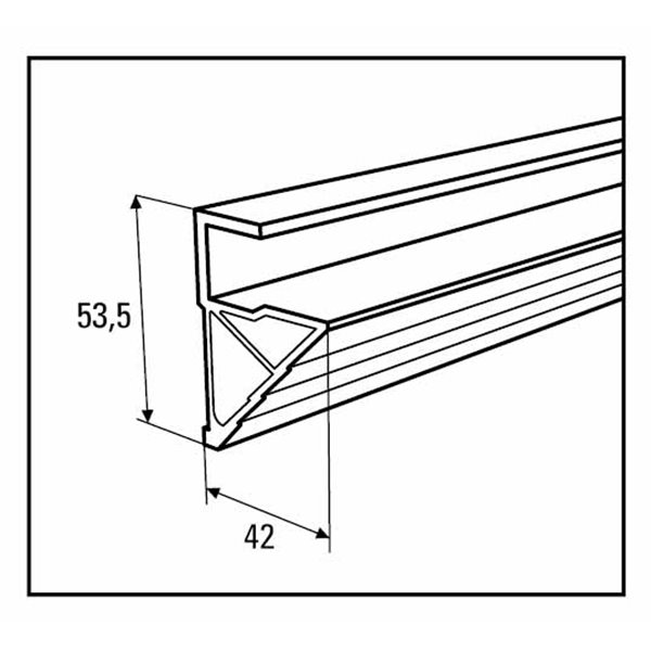 Glass Shelf Support - 60cm - White