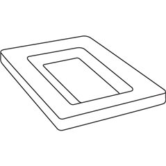 Soft Edge Rectangular Platter - 35.2x24x2.2cm - Base: 25.2x13.5x1.5cm - Fusing Mould