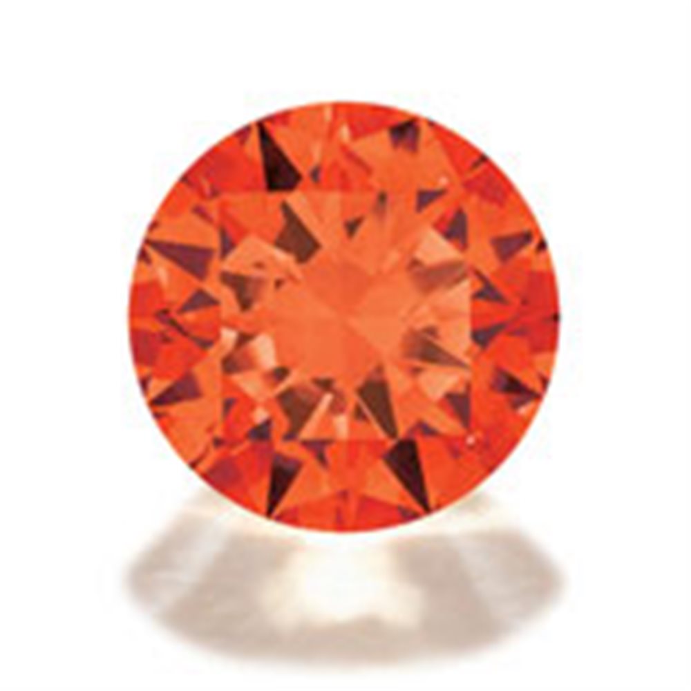 Cubic Zirkonia - Orange - Rund - 5mm - 5 Stück