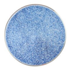 Bullseye Frit - Caribbean Blue Transparent & White Opalescent - 2-Color Mix - Fein - 450g - Streaky     