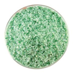 Bullseye Frit - Mint Green Opalescent & Aventurine Green Transparent - 2-Color Mix - Medium - 450g  - Streaky