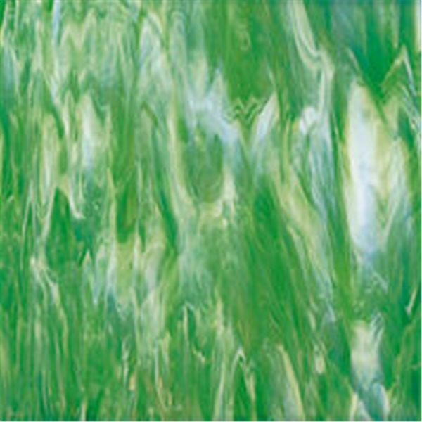 Spectrum Light Green and White - Translucent - 3mm - Non-Fusible Glass Sheets