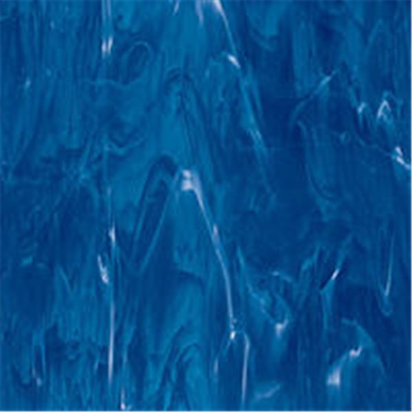 Spectrum Dark Blue and White Wispy - 3mm - Non-Fusible Glass Sheets