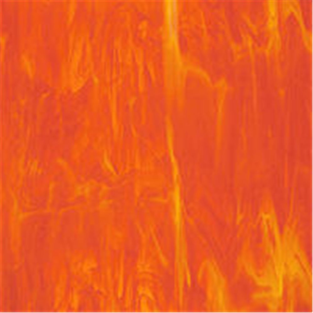 Spectrum Light Orange and White Wispy - 3mm - Non-Fusible Glass Sheets