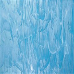 Spectrum Sky Blue and White Wispy - 3mm - Non-Fusible Glass Sheets