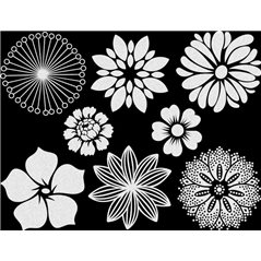 Decal - Glow in the Large Flowers - 14x10 cm