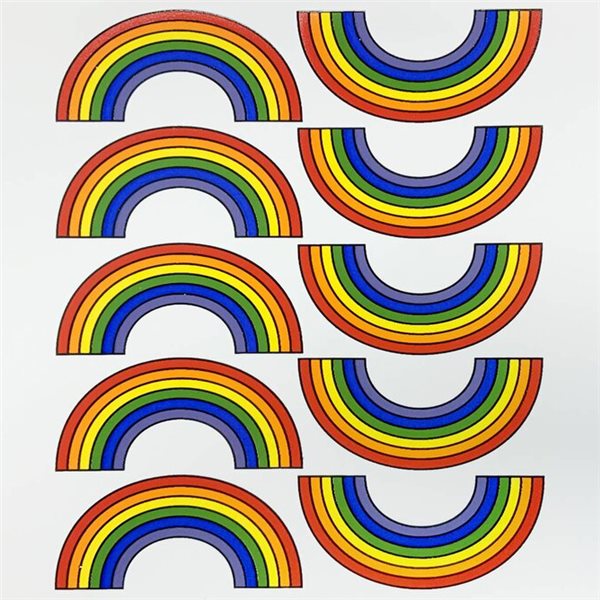 Decal - Large Rainbow - 14x10 cm