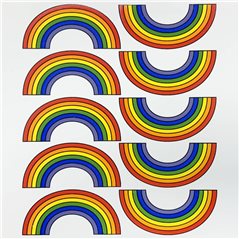 Decal - Large Rainbow - 14x10 cm