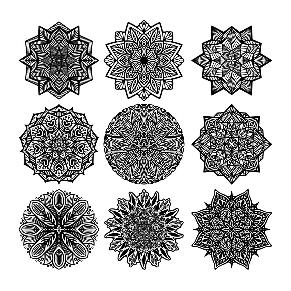 Texturkarte - Mandala - 10x10cm - 9in1