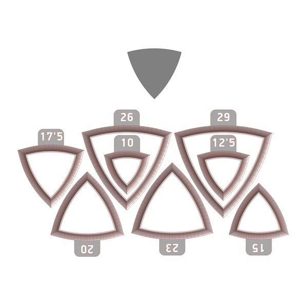 Cutter Set - Triangles - 8in1