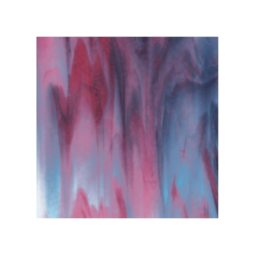 Bullseye - Powder - Blue - Marine Blue - Cranberry Pink 3 Color Mix - 3mm - Single Rolled - Fusible Glass Sheets