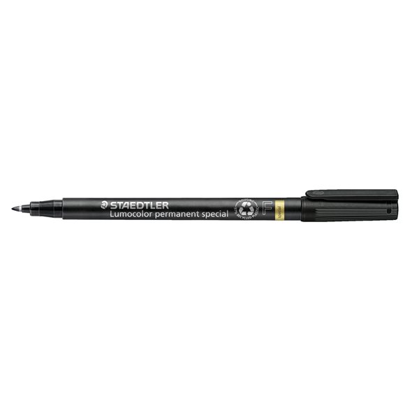 Staedtler - Wasserfester Marker - Lumocolor permanent special F - Schwarz