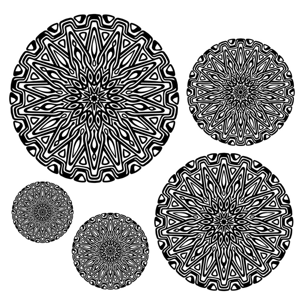 Carte texturé - Mandala - Art 36 - 10x10cm - 5in1