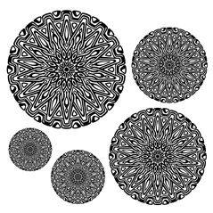Carte texturé - Mandala - Art 36 - 10x10cm - 5in1